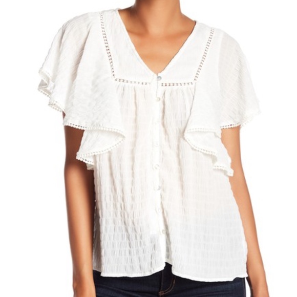 Doe & Rae Tops - Dotted Trim Top